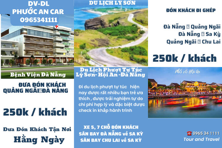 Xe Ghép Quảng Ngãi 🔁 Đà Nẵng 👉hotline 0965341111